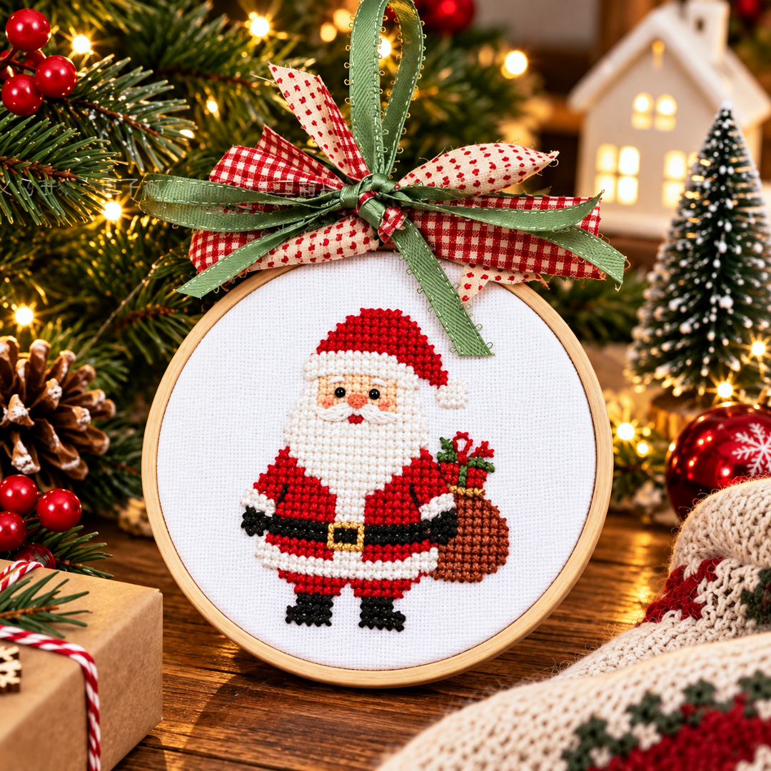 🔥Last 75pcs🎉-🎄🧵Christmas Embroidery Ornament DIY Kit – A Handmade Christmas Keepsake to Treasure