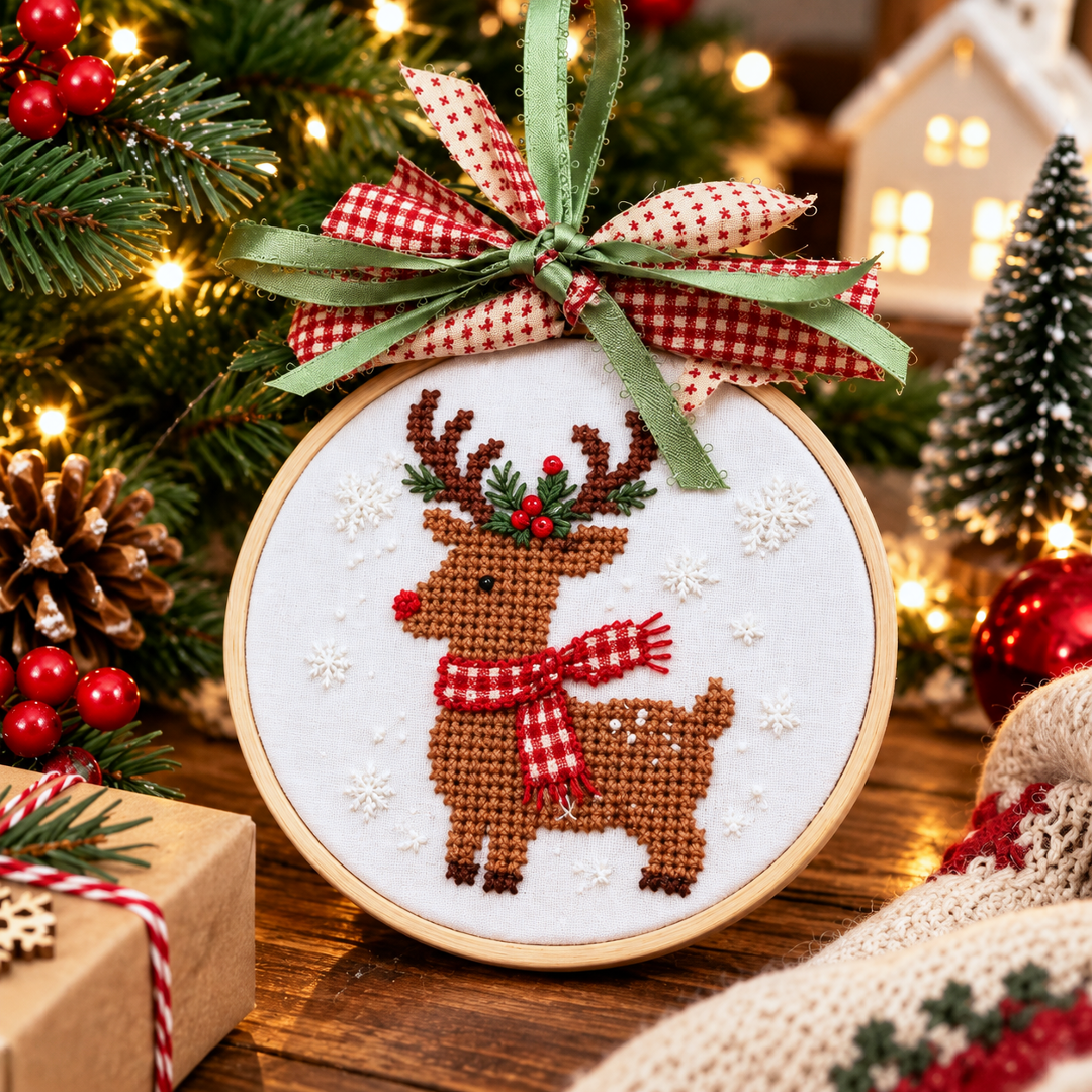 🔥Last 75pcs🎉-🎄🧵Christmas Embroidery Ornament DIY Kit – A Handmade Christmas Keepsake to Treasure