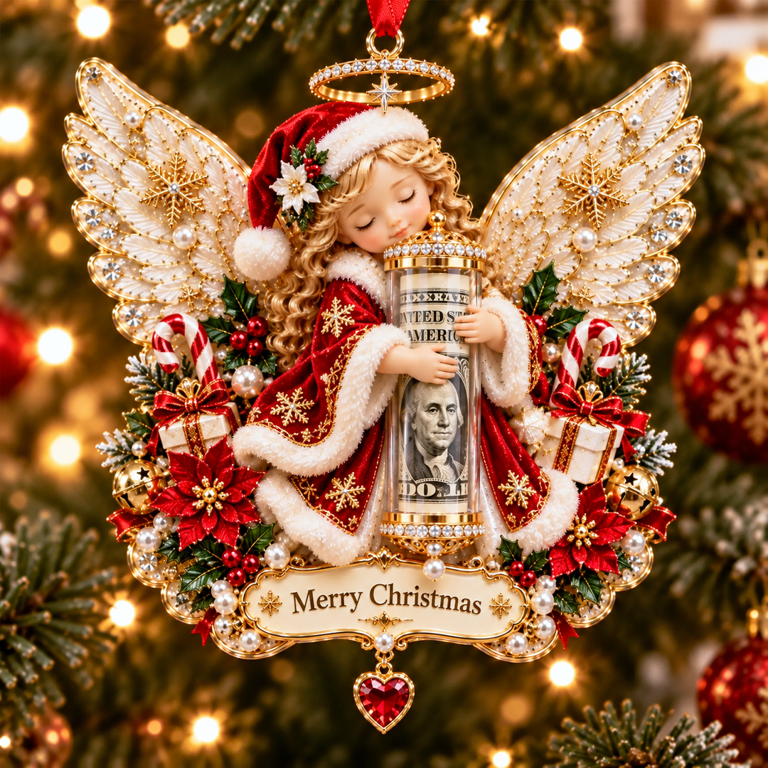 🔥Last 40pcs🎉-👼💵 Christmas Angel Cash Holder Ornament – Meaningful Money Gift & Holiday Keepsake