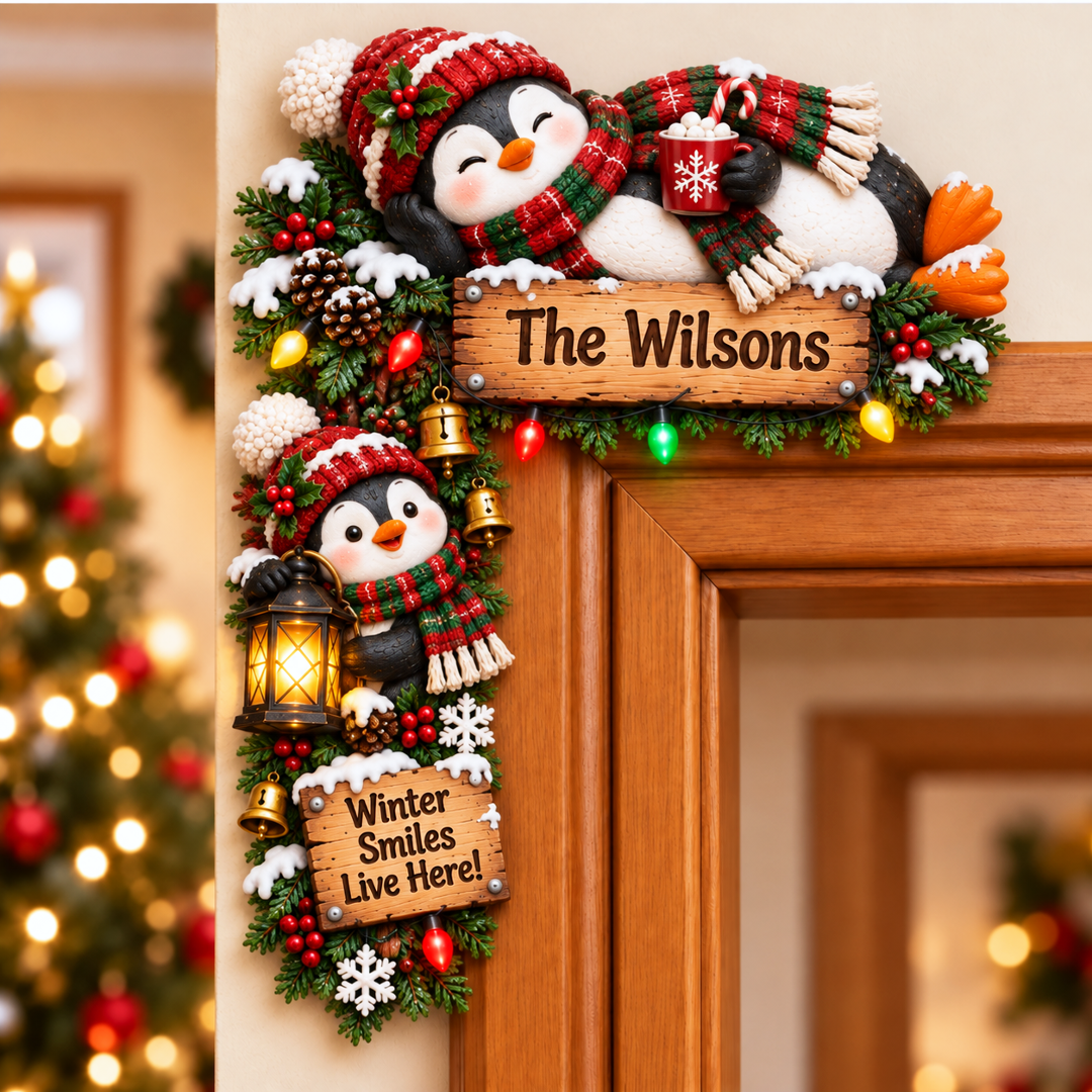 🔥Last 75pcs🎉-🎅🚪Personalized Christmas Door Corner Christmas Decor