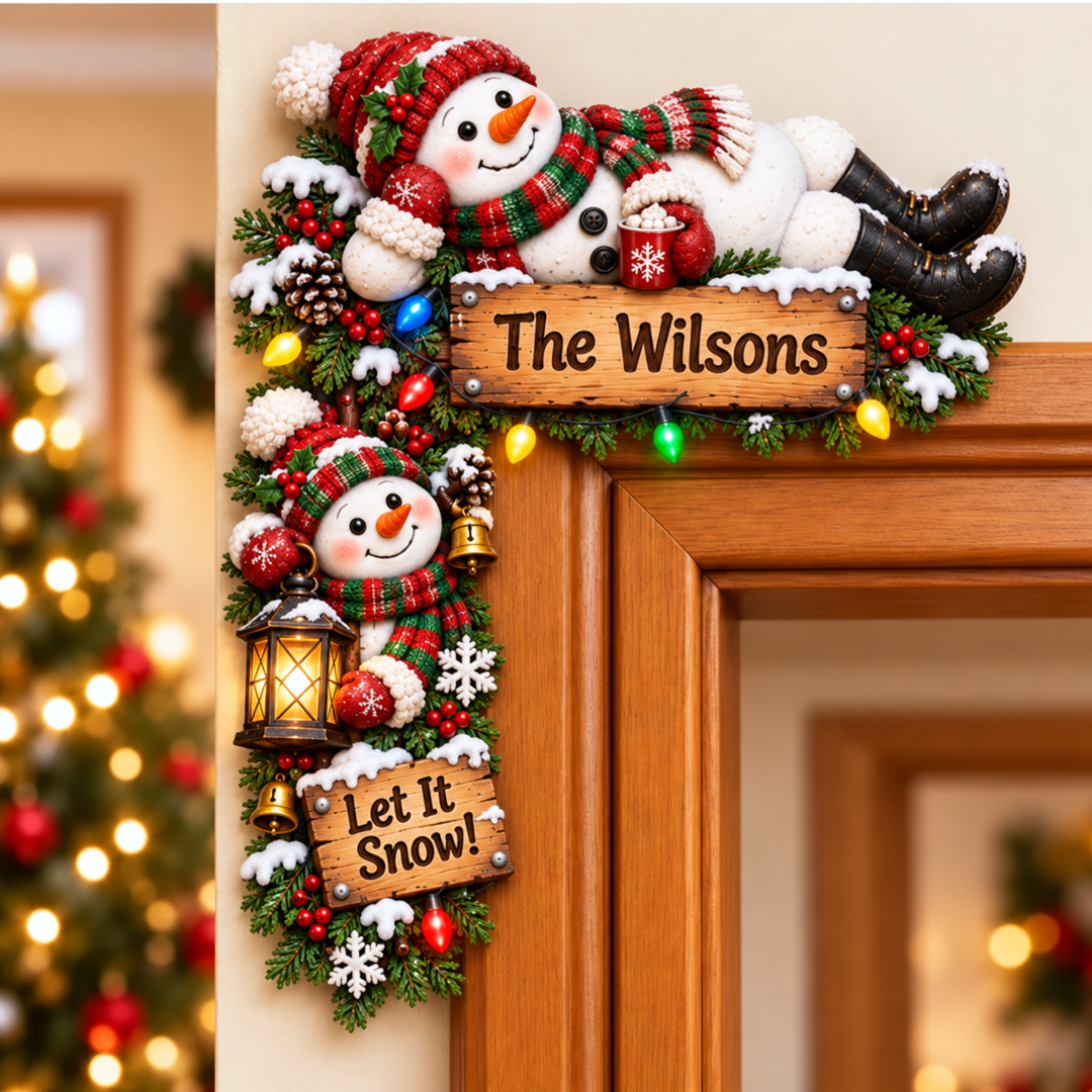 🔥Last 75pcs🎉-🎅🚪Personalized Christmas Door Corner Christmas Decor