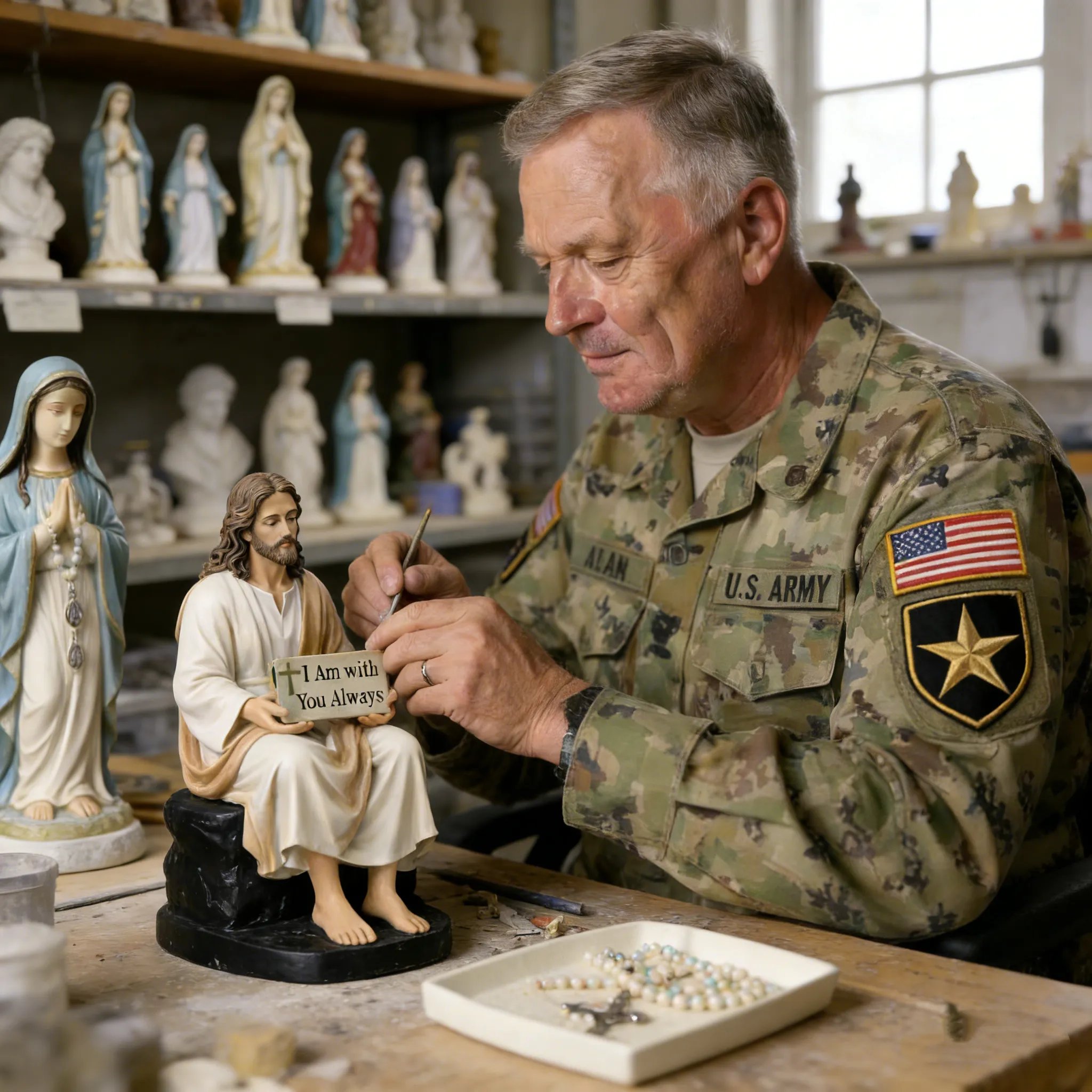 🔥LAST DAY 49% OFF❤️Handcrafted Jesus Figurine✝️Serene Desk Companion🙏