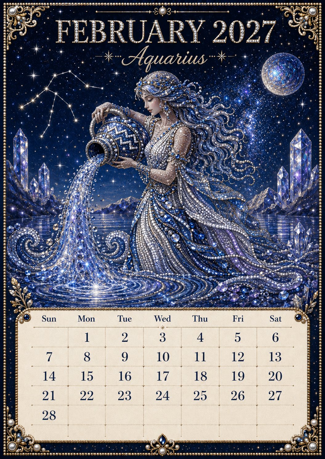 🔥Limited time 70% OFF -♈✨ Beginner-Friendly 2027 Twelve Zodiac Bead Art Calendar Kit – A Sparkling Astrology Craft Journey