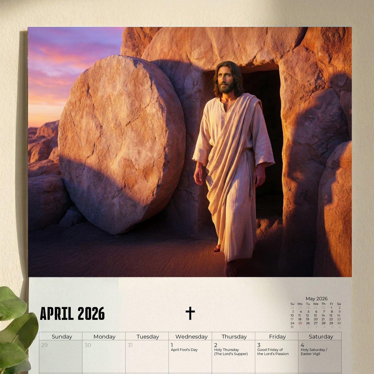 🔥 New Year Hot Sale 49% OFF✝️📅Jesus Christ Exquisite Images 2026 Wall Calendar -Daily Faith, Peace & Divine Inspiration🙏✨