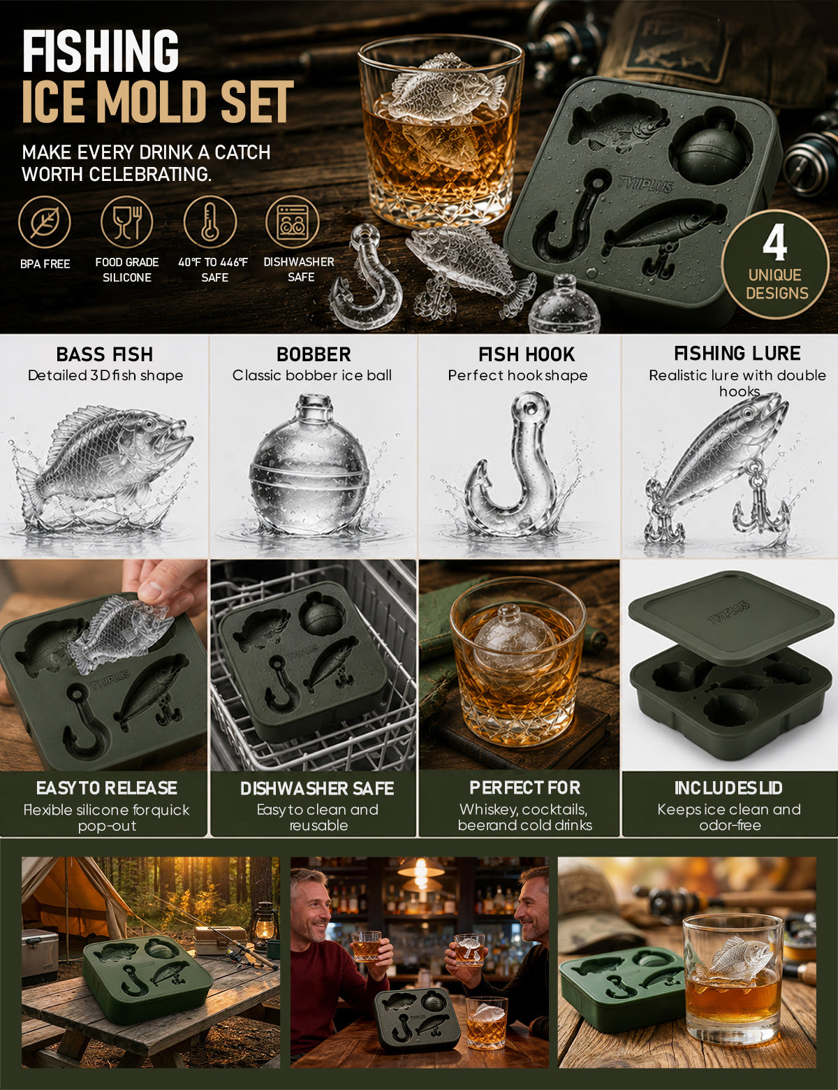 🔥 Limited Edition 🎁 Fishing-Themed Ice Mold Set🎣
