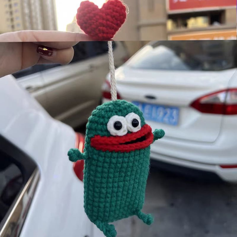 🔥 New Year Hot Sale 49% OFF💋🌭 Hand-Crocheted Sausage Lip Car Key Case — Cute. Weird. Totally Unforgettable.🚗🎁