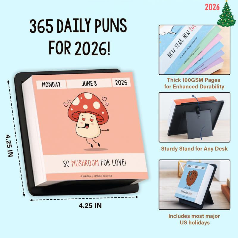 🎄Christmas Hot Sale 49% OFF✨2026 Punny Motivational Desk Calendar📅