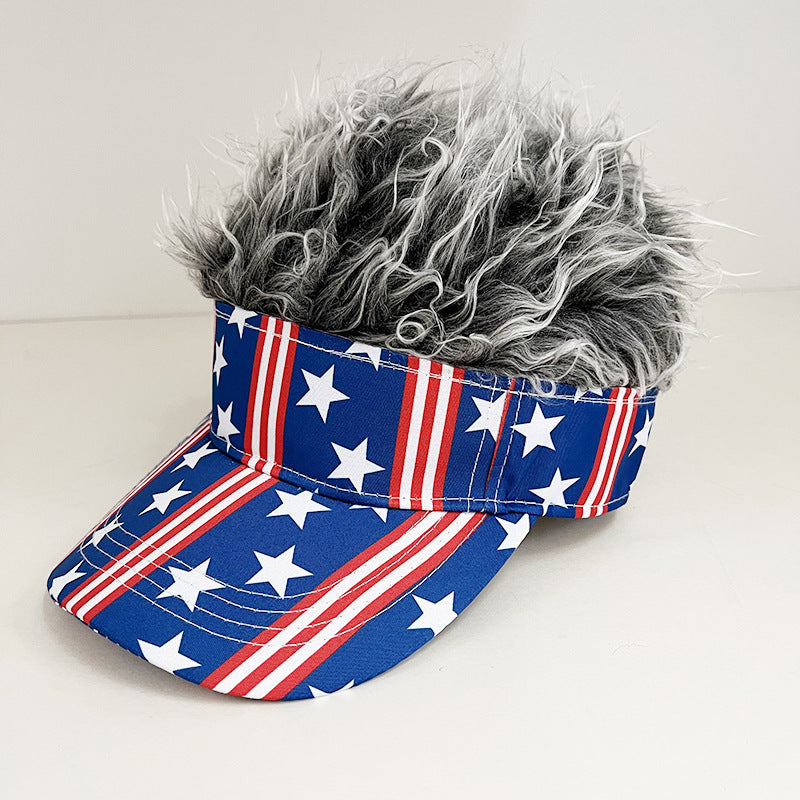🎉American Flag Wig Hat - Celebrate 250 Years of American Heritage in Style!