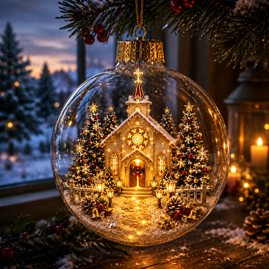🔥Limited time 70% OFF -✨🎄 Glowing Christmas Story Ornament – Light-Up Mini Holiday Scene