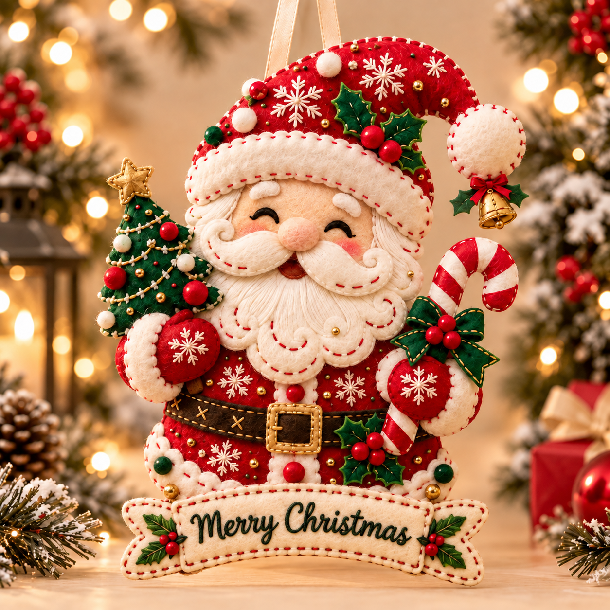 🎅 Handcrafted Felt Christmas Ornament🎄Bring Warm Holiday Magic Home