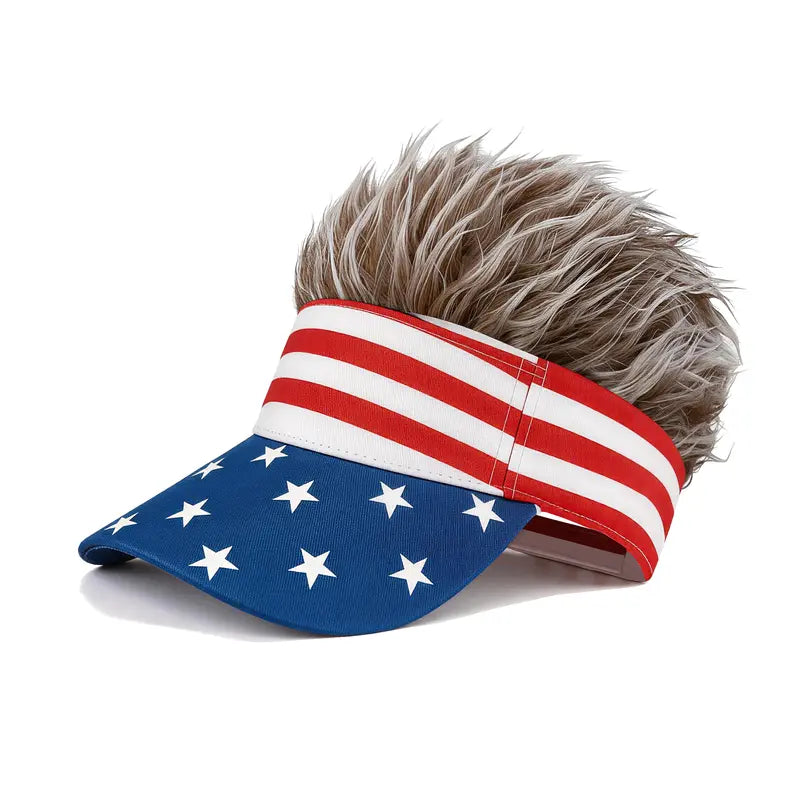 🎉American Flag Wig Hat - Celebrate 250 Years of American Heritage in Style!