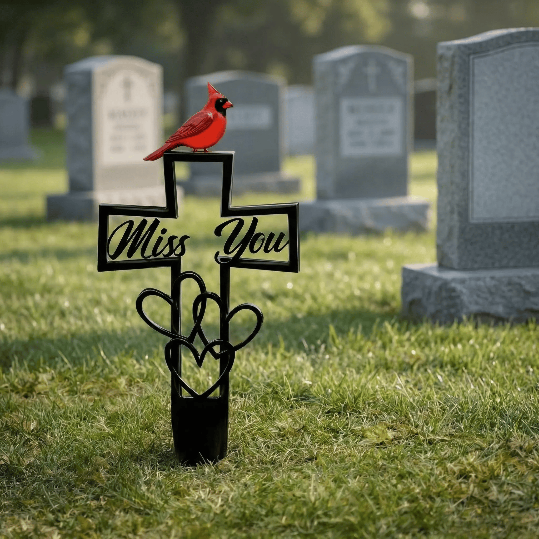 🐦LAST DAY 50% OFF -💖Metal Cemetery Memorial Plaque for Remembrance✝️