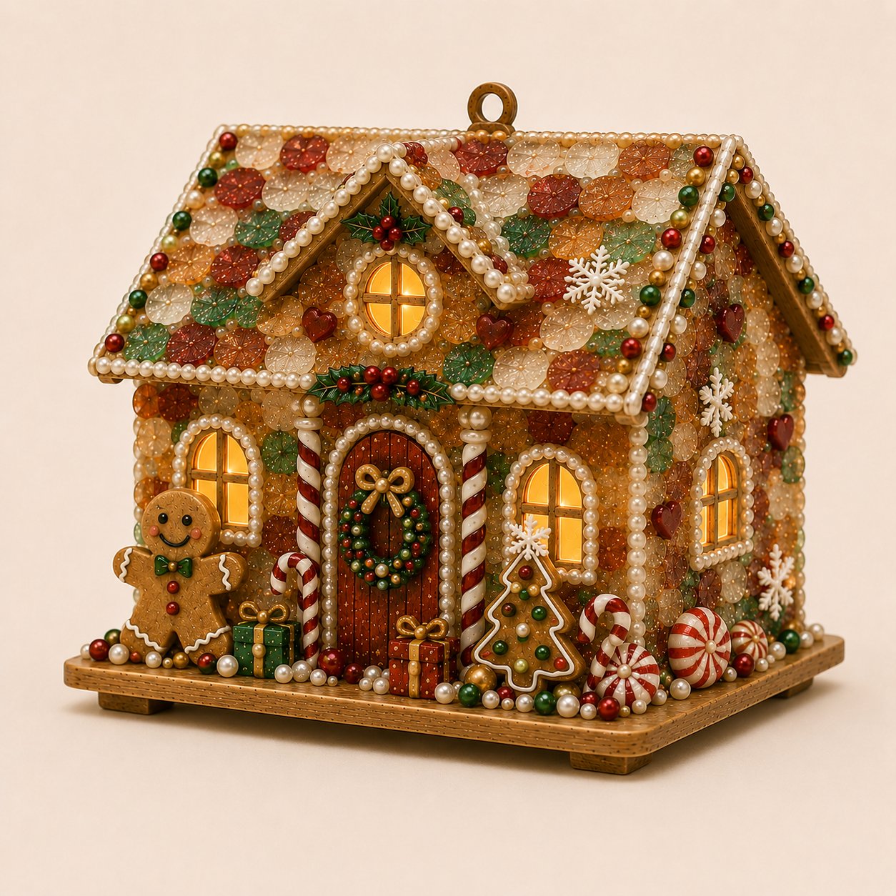 🔥Limited time 70% OFF -🎄🏡 Beginner-Friendly DIY Glowing Coastal Glass-Style Christmas Cottage Kit – A Magical Handmade Christmas Décor