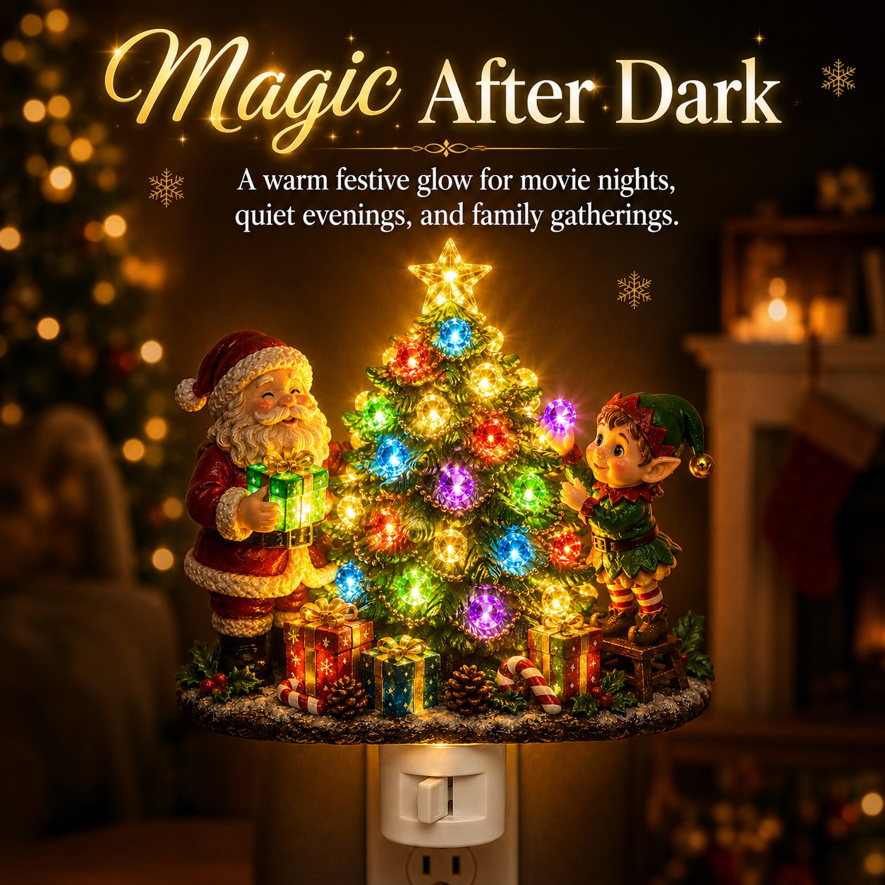 🔥Limited time 70% OFF -🎄🎅Jeweled Christmas Tree Plug-In Night Light