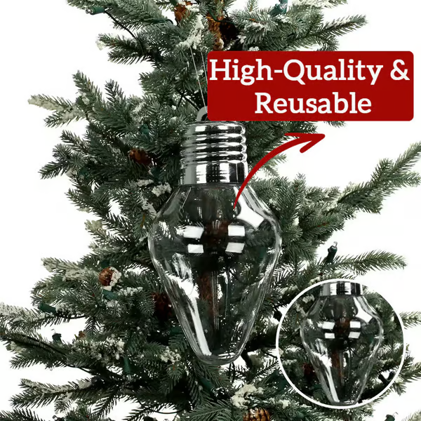 🎄✨ Christmas Bulb Gift Jar – Holiday LED Light Decoration, Festive Ornament & Perfect Gift 🎁🌟