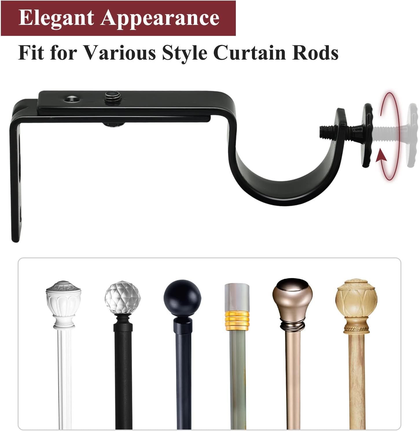 🔥2026 Spring Special Offer: 49% Off - ⚡No Drill Curtain Rod Bracket Attachment over Blinds Curtains🏠