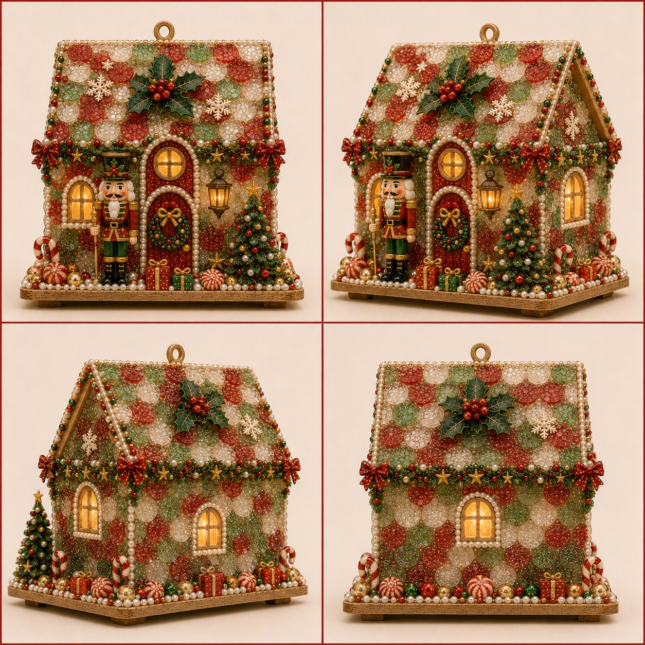 🔥Limited time 70% OFF -🎄🏡 Beginner-Friendly DIY Glowing Coastal Glass-Style Christmas Cottage Kit – A Magical Handmade Christmas Décor