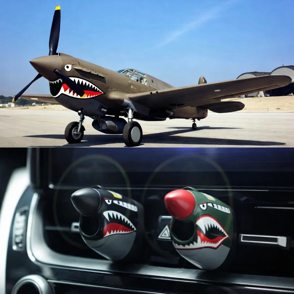 🔥 New Year Hot Sale 49% OFF✈️🔥 P-40 Warhawk Creative Propeller Car Decor  —Aviation Spirit on Every Drive🚗🛫 