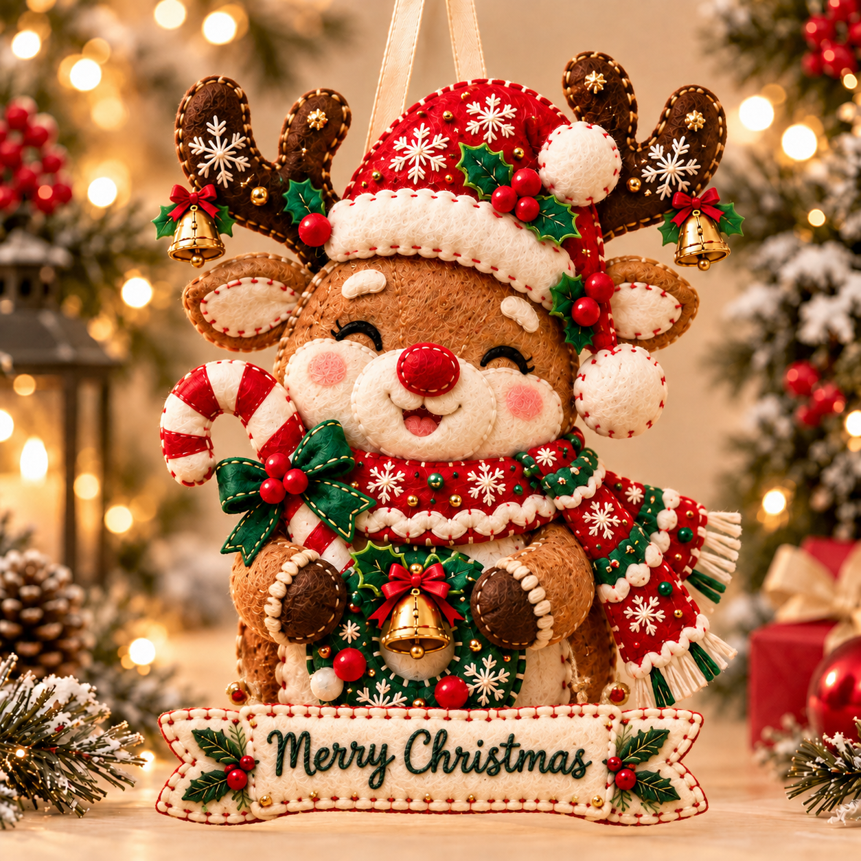 🎅 Handcrafted Felt Christmas Ornament🎄Bring Warm Holiday Magic Home
