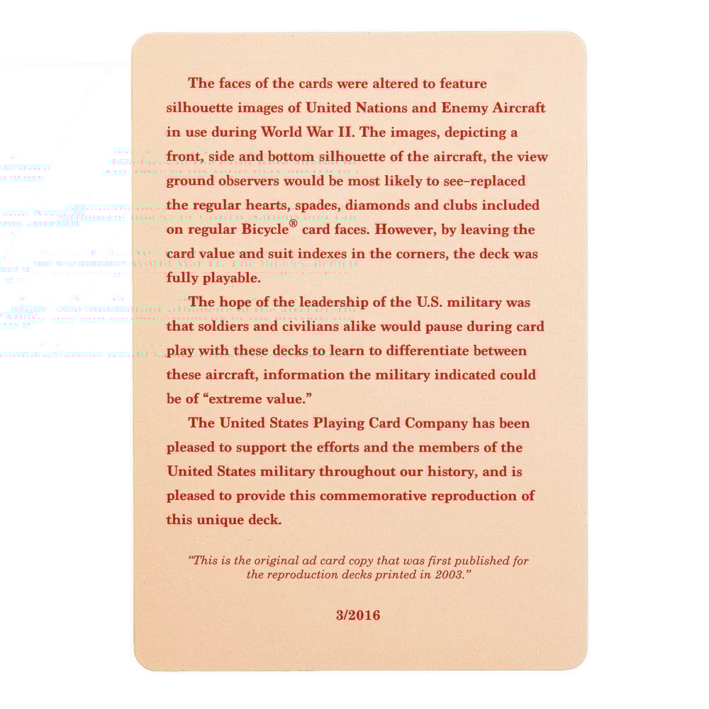 🔥LAST DAY 49% OFF🃏WWII Aircraft Spotter Playing Cards – 1942 Edition💥