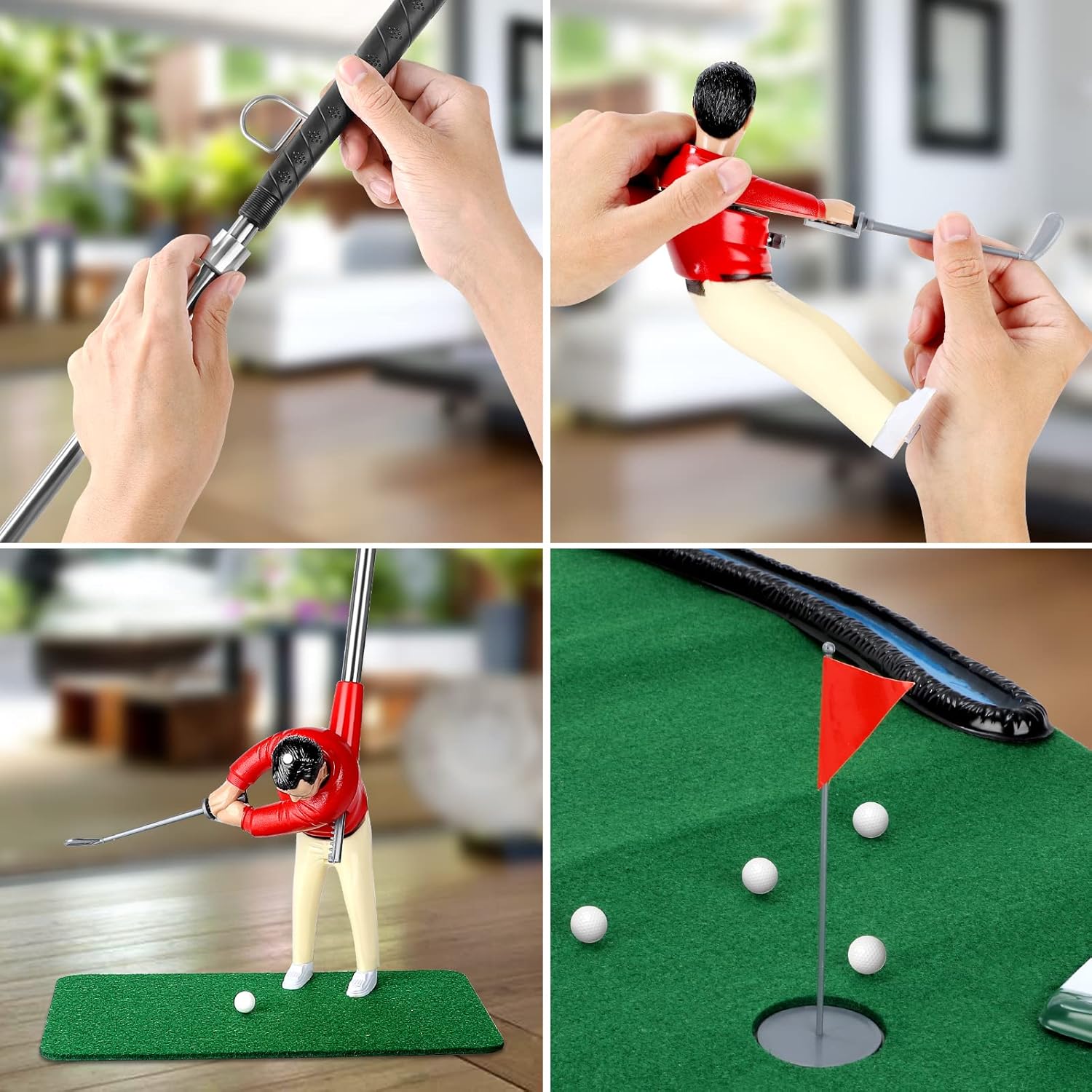 🔥LAST DAY 49% OFF🏌️‍♂️⛳Mini Golf Games - Funny Golfer Gifts for Kids, Unique Mini Golfer On A Stick😂