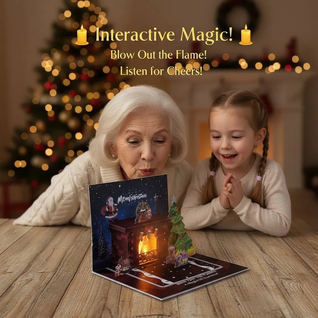 🔥Black Friday 24H Flash Sale 49% OFF🎄Magical Interactive Christmas Card - Blow, Glow & Celebrate! 🎅