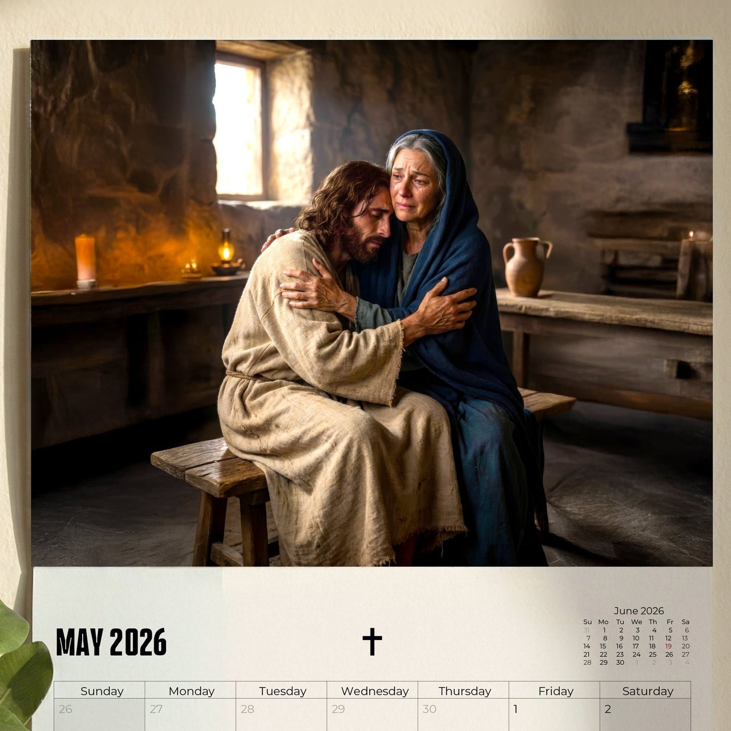 🔥 New Year Hot Sale 49% OFF✝️📅Jesus Christ Exquisite Images 2026 Wall Calendar -Daily Faith, Peace & Divine Inspiration🙏✨
