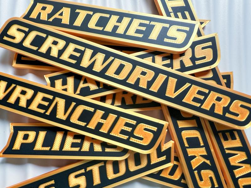 🔥LAST DAY 50% OFF🧲Custom Magnetic Toolbox Labels 🔧12-Pack 3D Printed Organizer Set