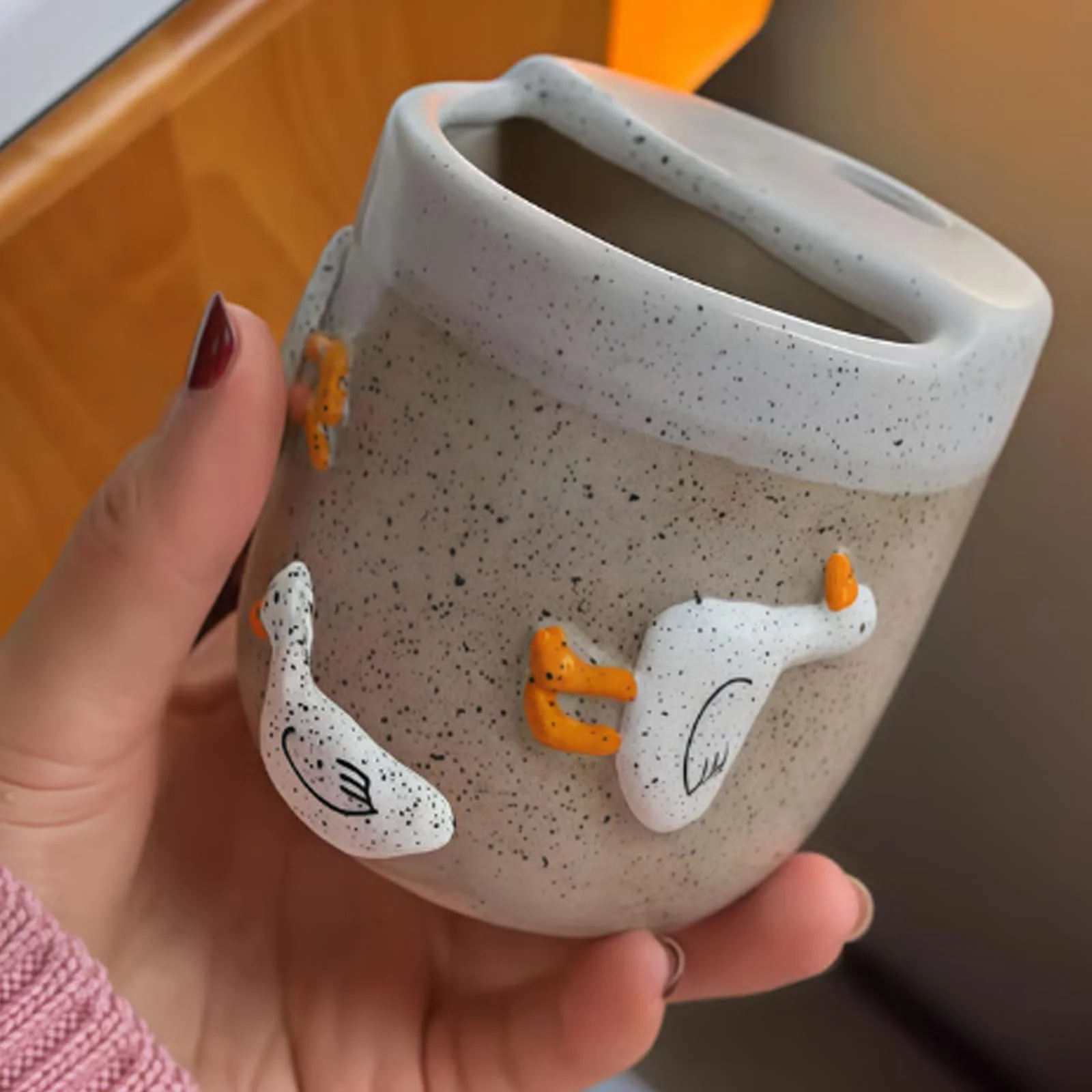🔥 New Year Hot Sale 49% OFF 🦆 ☕Handmade Cute Duck Ceramic Mug  — A Little Duck · A Lot of Warmth💛🎁