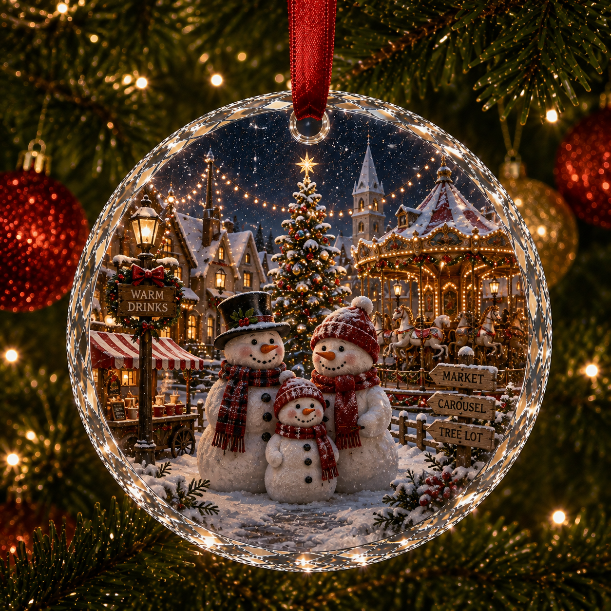 🔥Limited time 70% OFF -✨🎄Christmas Landscape Scene Ornament – Festive Holiday Hanging Decoration
