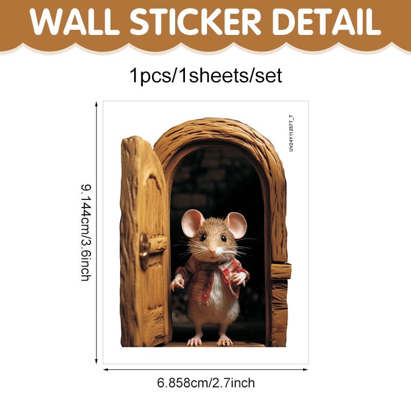 🔥Limited Time Offer!🐭3D Mouse Wall Stickers