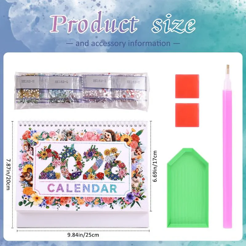 🎄Christmas Sale 49% Off 🗓️2026 DIY Diamond Painting Desk Calendar — Craft, Relax & Shine All Year 💎✨