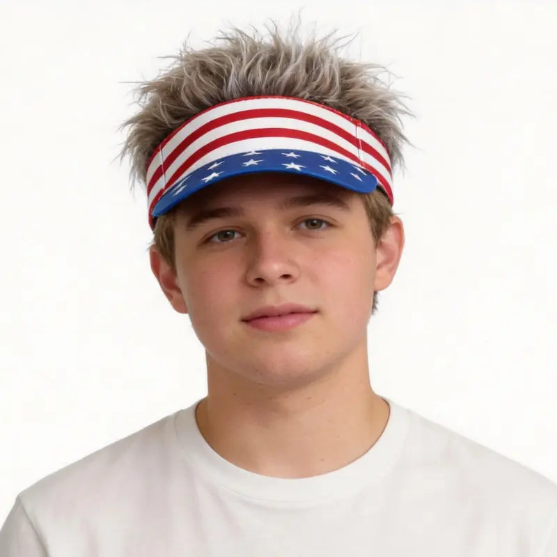 🎉American Flag Wig Hat - Celebrate 250 Years of American Heritage in Style!