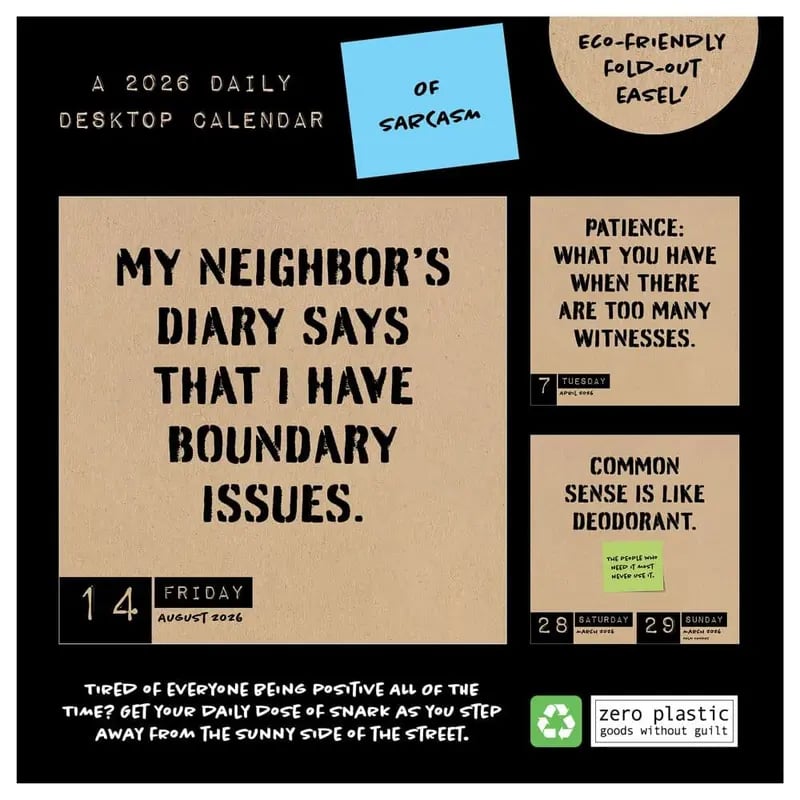 🔥 New Year Hot Sale 49% OFF😈📆 Anti Affirmations 2026 Desk Calendar— Real Talk, All Year😏🖤