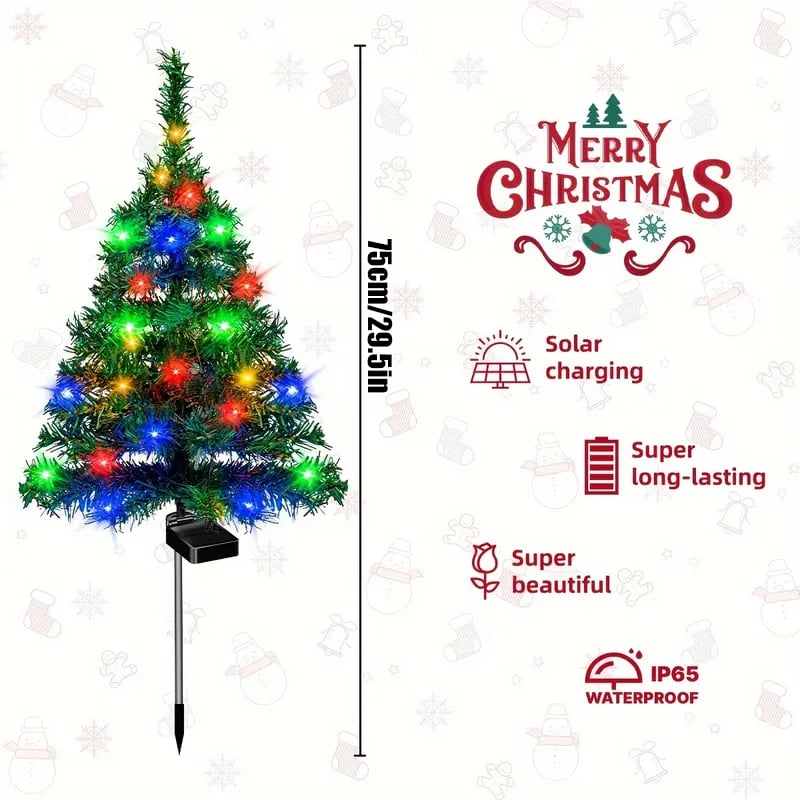 🎄Christmas Sale 49% Off🎅 Solar Christmas Tree Lights ✨ Light Up Your Garden with Holiday Magic!