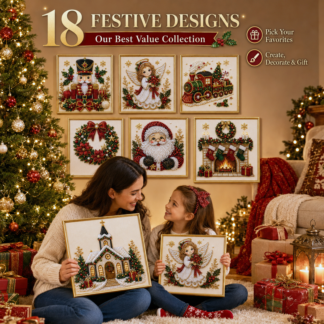 🧘Relaxing & Beginner-Friendly-💎DIY Christmas Pearl Diamond Painting Art Kit(❤Same as the Vedio)