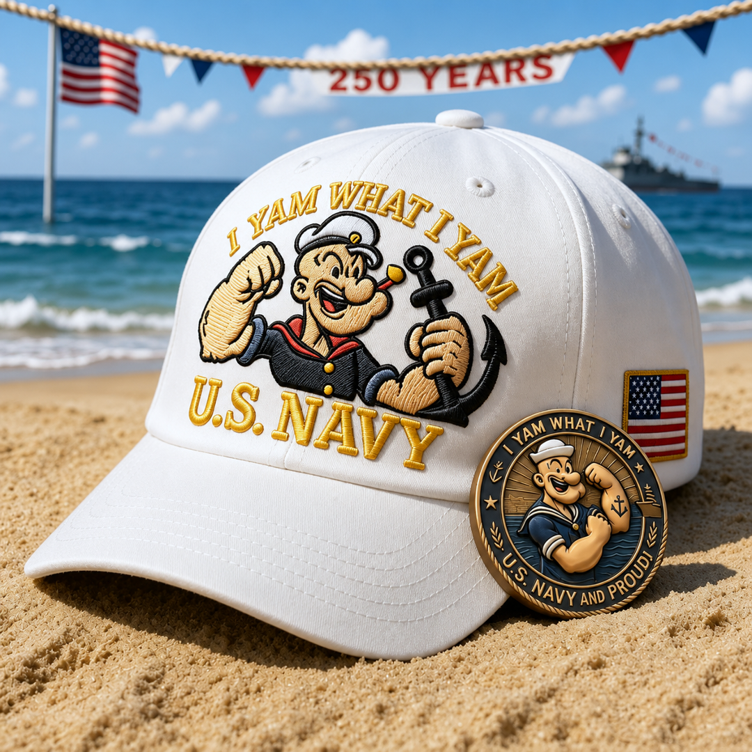 🔥LAST DAY 70% OFF - U.S. Navy Commemorative Cap & Coin – Anchor of Freedom⚓-🔥Buy 2 Get Free Shipping🚛