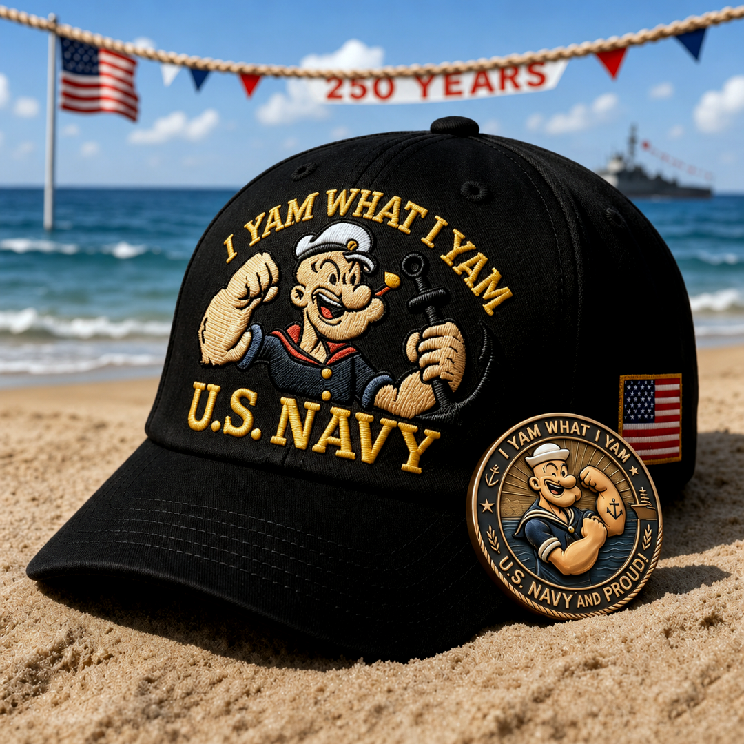 🔥LAST DAY 70% OFF - U.S. Navy Commemorative Cap & Coin – Anchor of Freedom⚓-🔥Buy 2 Get Free Shipping🚛