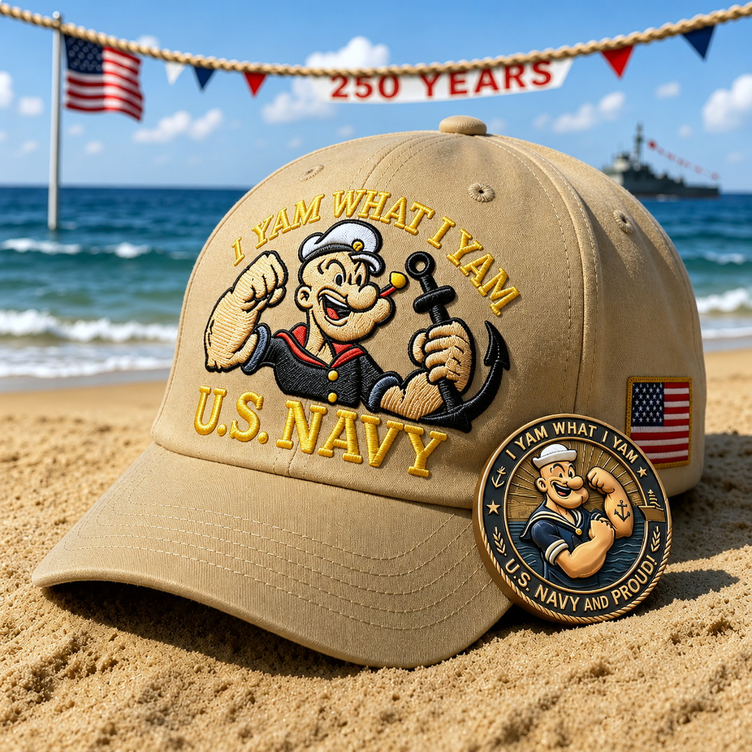 🔥LAST DAY 70% OFF - U.S. Navy Commemorative Cap & Coin – Anchor of Freedom⚓-🔥Buy 2 Get Free Shipping🚛