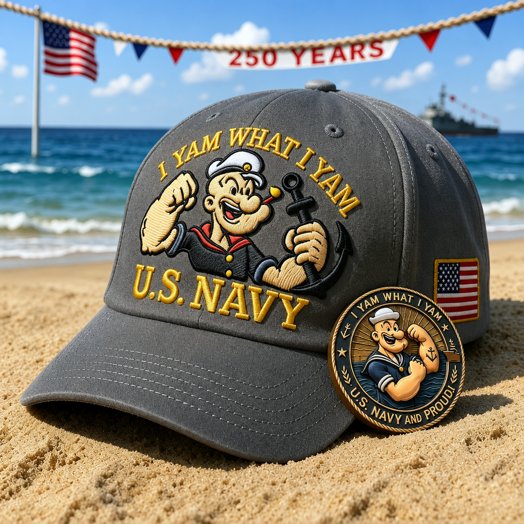 🔥LAST DAY 70% OFF - U.S. Navy Commemorative Cap & Coin – Anchor of Freedom⚓-🔥Buy 2 Get Free Shipping🚛