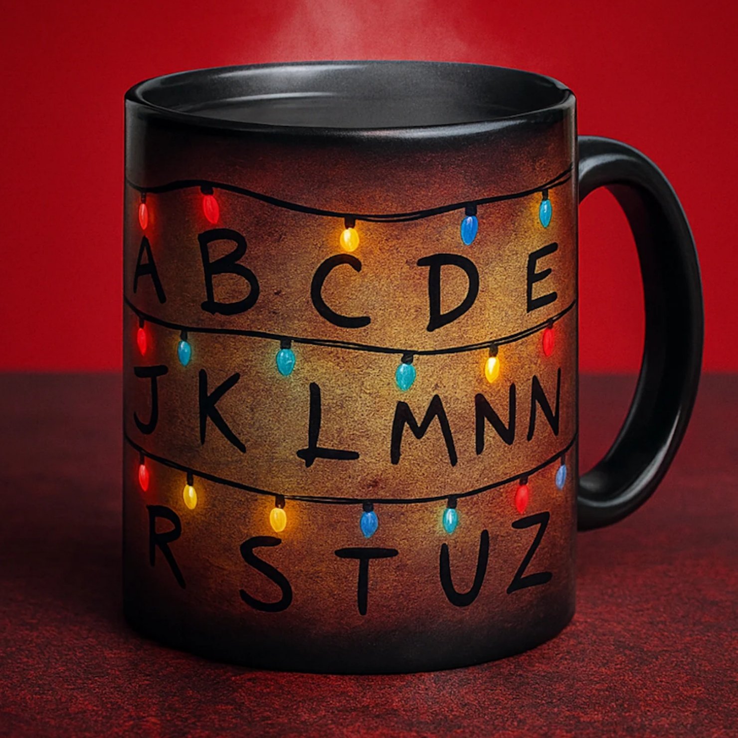 Hot Sale🎊🎊Stranger Xmas Lights 11oz Color Changing Ceramic Mug