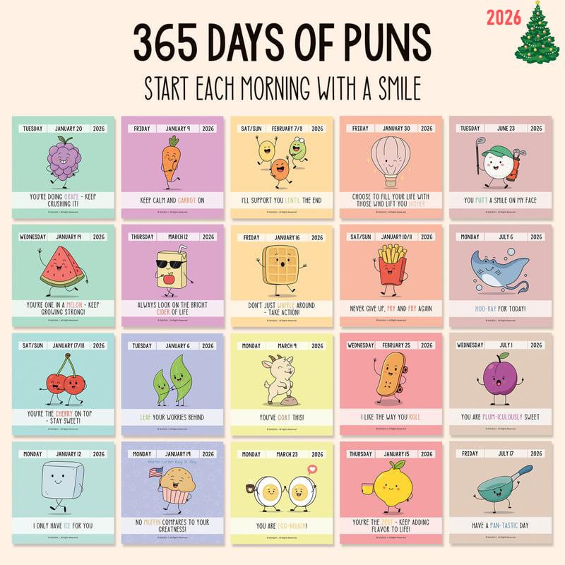 🎄Christmas Hot Sale 49% OFF✨2026 Punny Motivational Desk Calendar📅