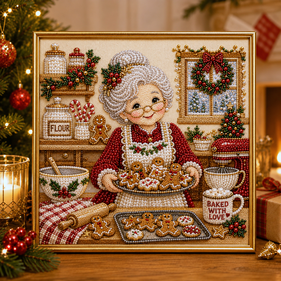 🧘Relaxing & Beginner-Friendly-💎DIY Christmas Pearl Diamond Painting Art Kit(❤Same as the Vedio)