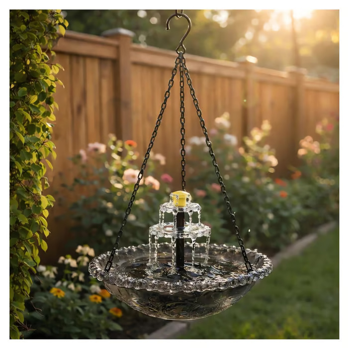  🔥2026 Spring Special Offer: 49% Off - 🐦Solar-Powered Waterfall-Style Hanging Bird Bath Fountain