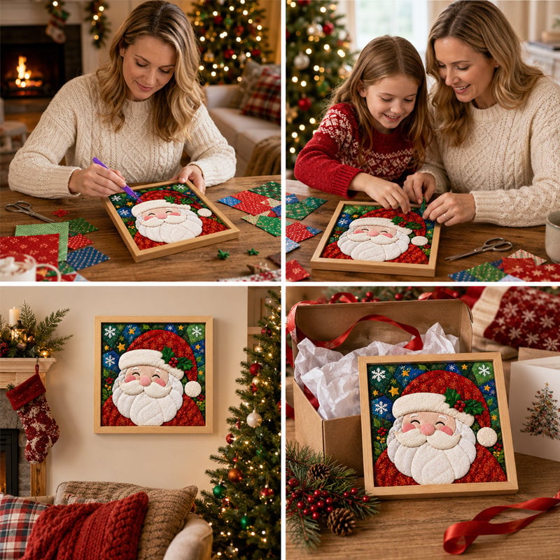 🔥Limited time 70% OFF - 🎅🧵DIY Christmas Fabric Art Painting Kit – Create Your Own Holiday Masterpiece