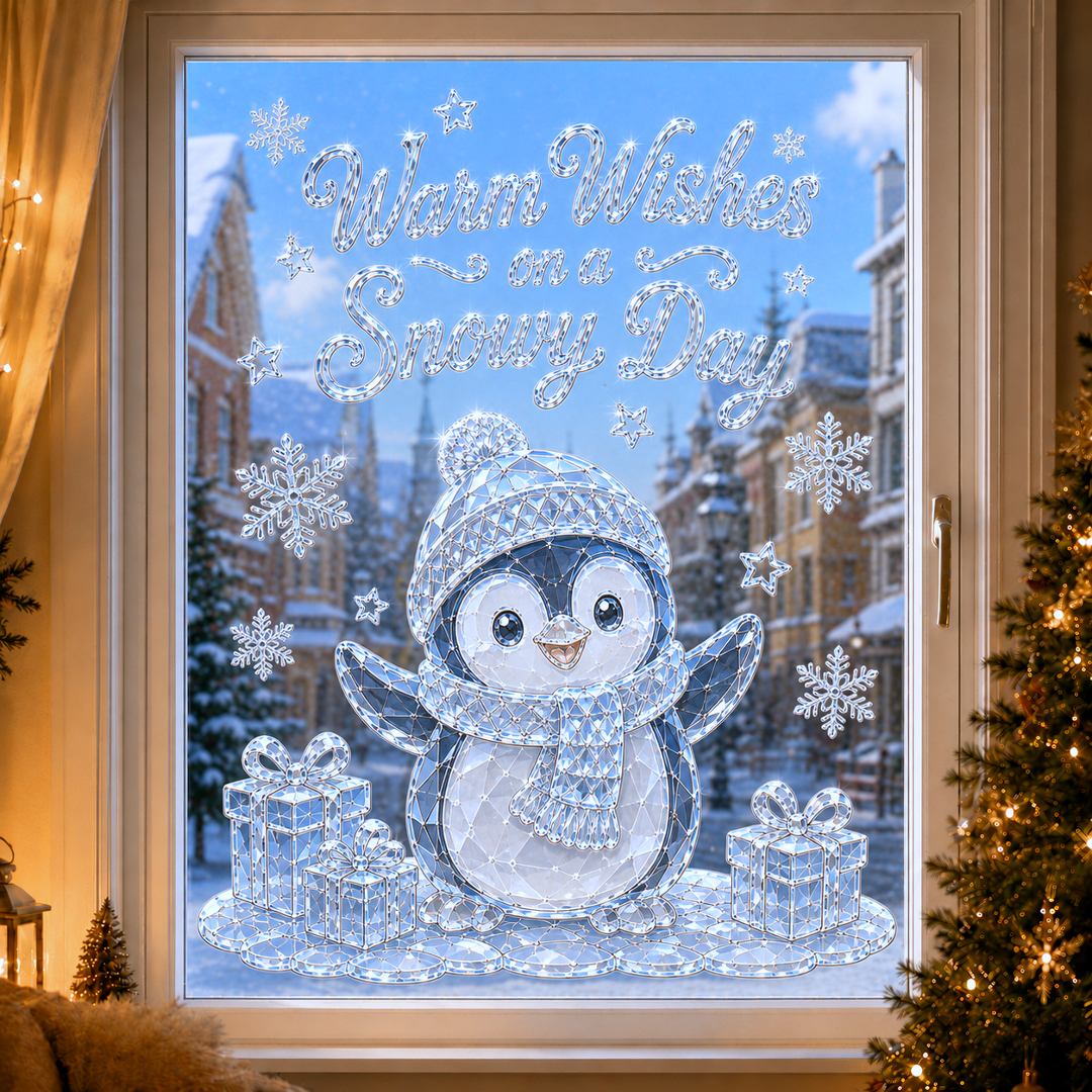 🔥Last 45pcs🎉-🎅3D Christmas Static Cling Window Stickers❄️