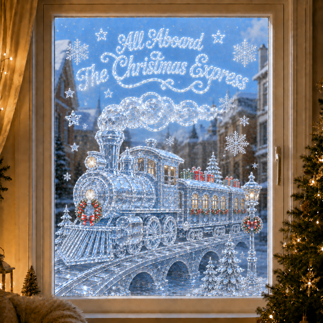 🔥Last 45pcs🎉-🎅3D Christmas Static Cling Window Stickers❄️