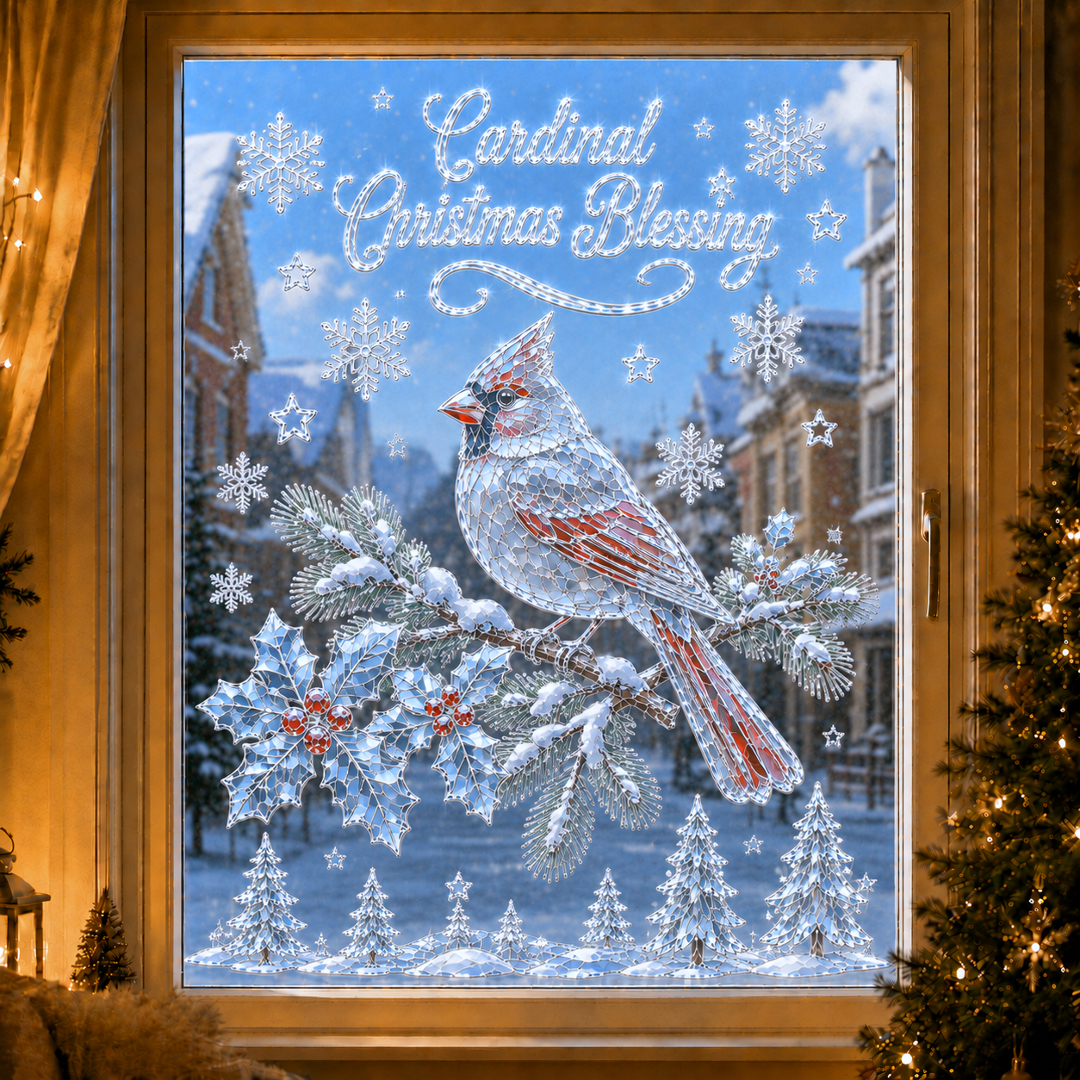 🔥Last 45pcs🎉-🎅3D Christmas Static Cling Window Stickers❄️