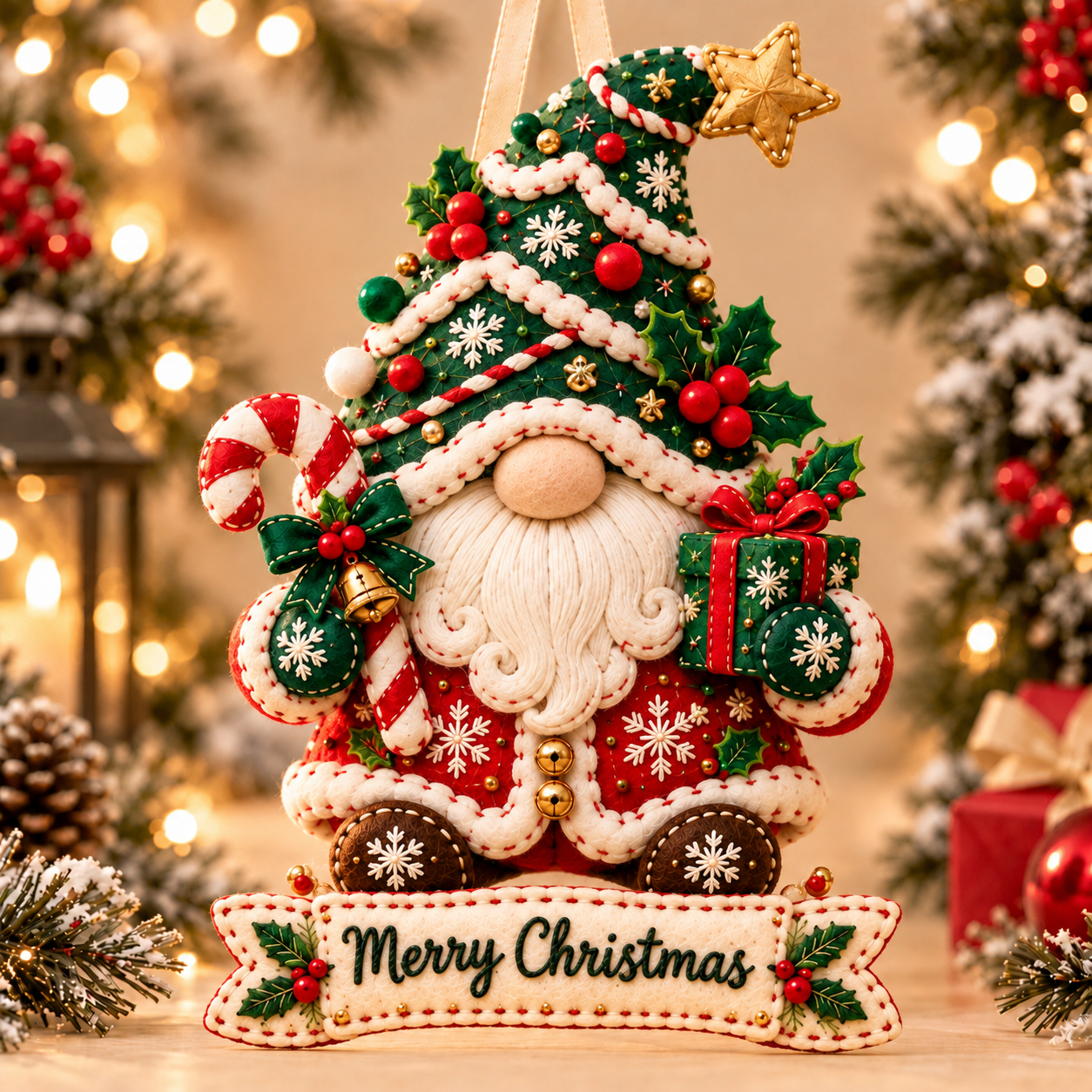 🎅 Handcrafted Felt Christmas Ornament🎄Bring Warm Holiday Magic Home
