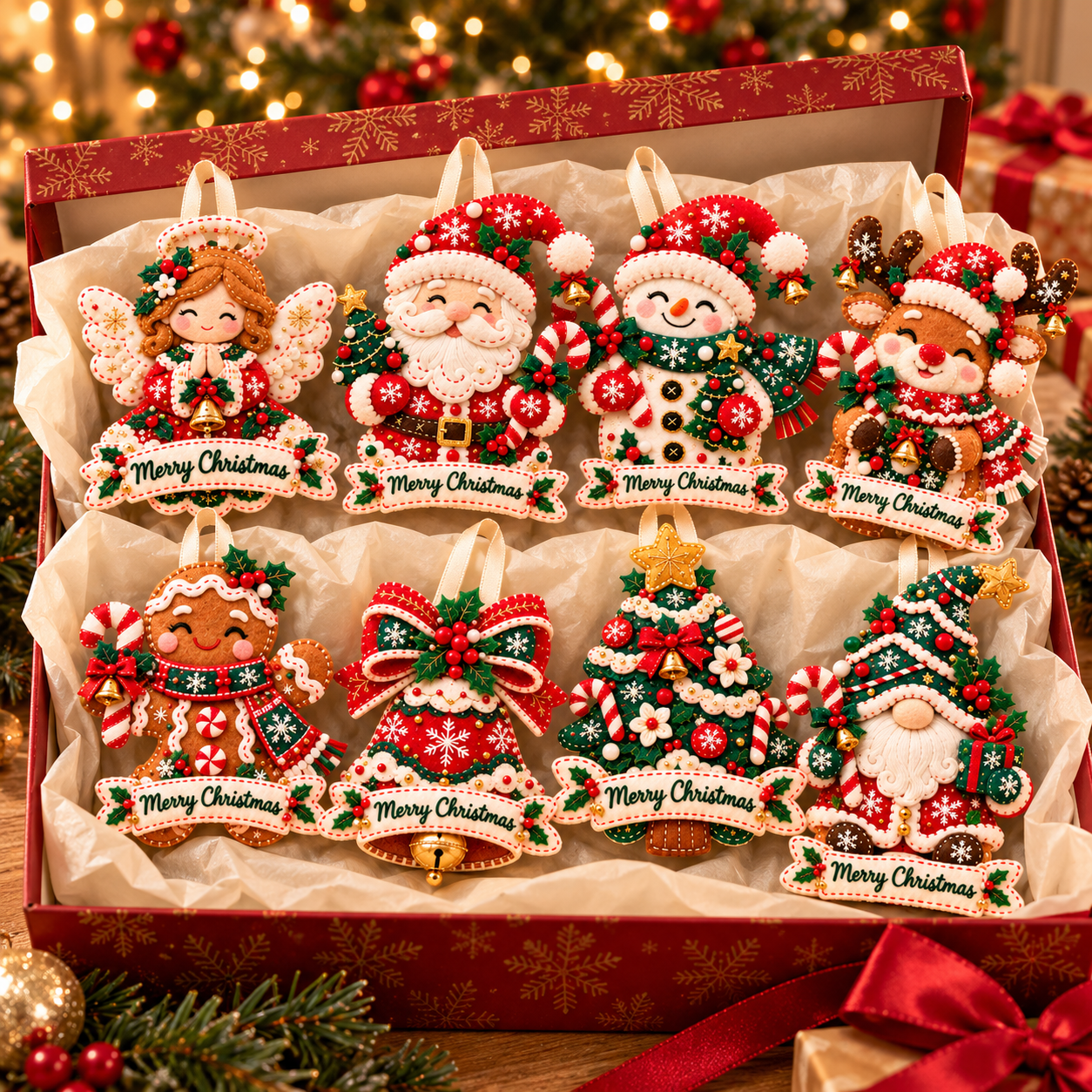 🎅 Handcrafted Felt Christmas Ornament🎄Bring Warm Holiday Magic Home